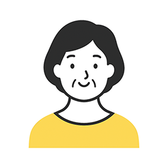 50代女性、弱視の人の画像
